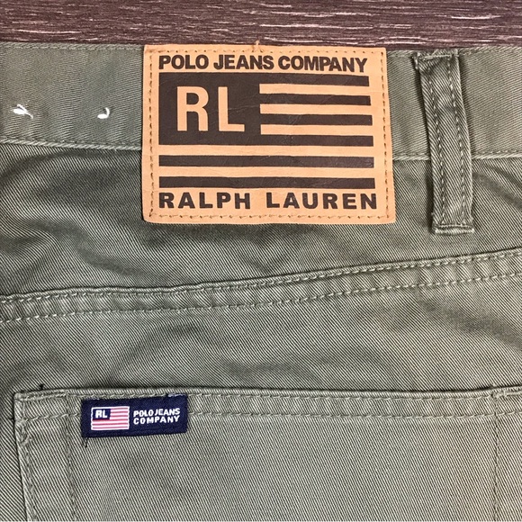 Polo Jeans Company Ralph Lauren Women’s Vintage Olive Green Pants Size 8 - Picture 8 of 11